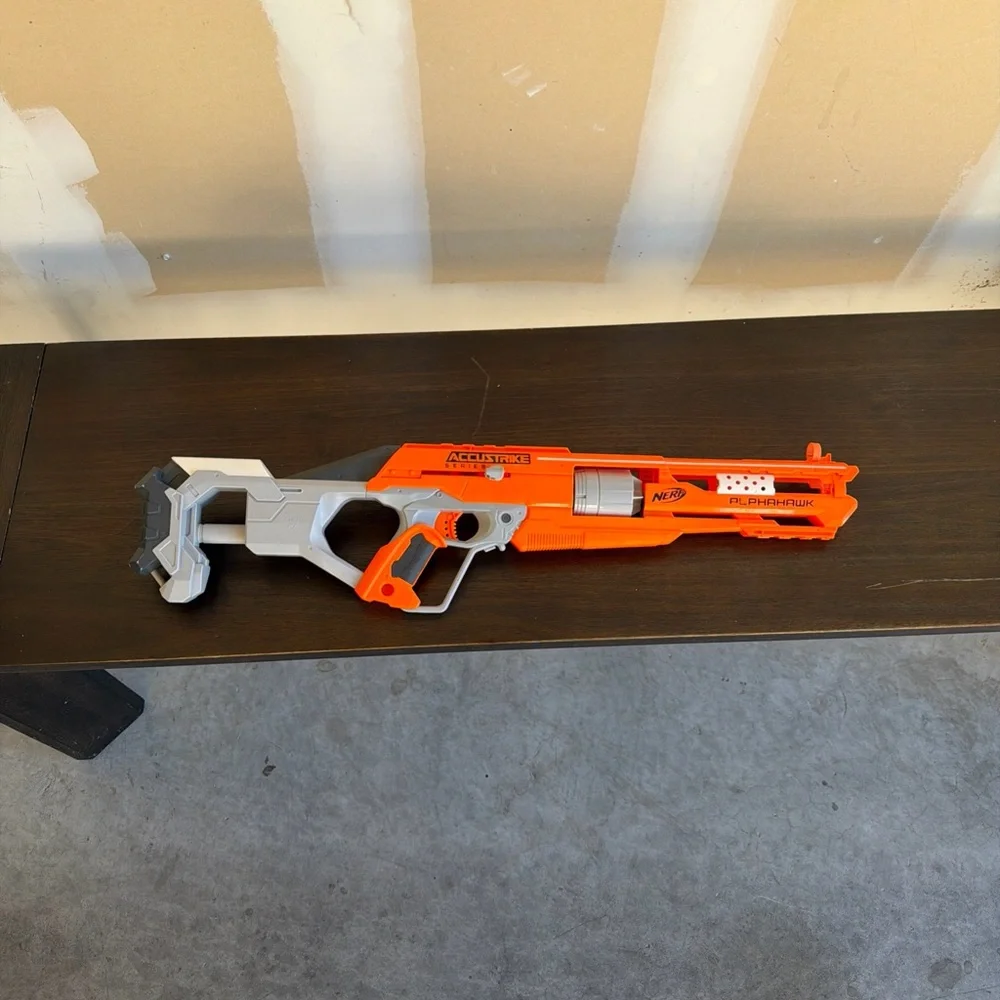 Nerf AccuStrike Orange and Gray Blaster